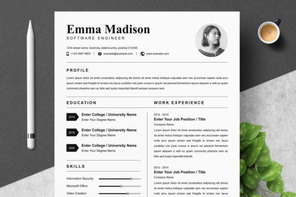 Download Clean &amp; Modern Resume Template Word - Resume template Collection