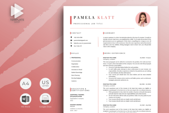Download Resume Template with Photo - Premium Resources